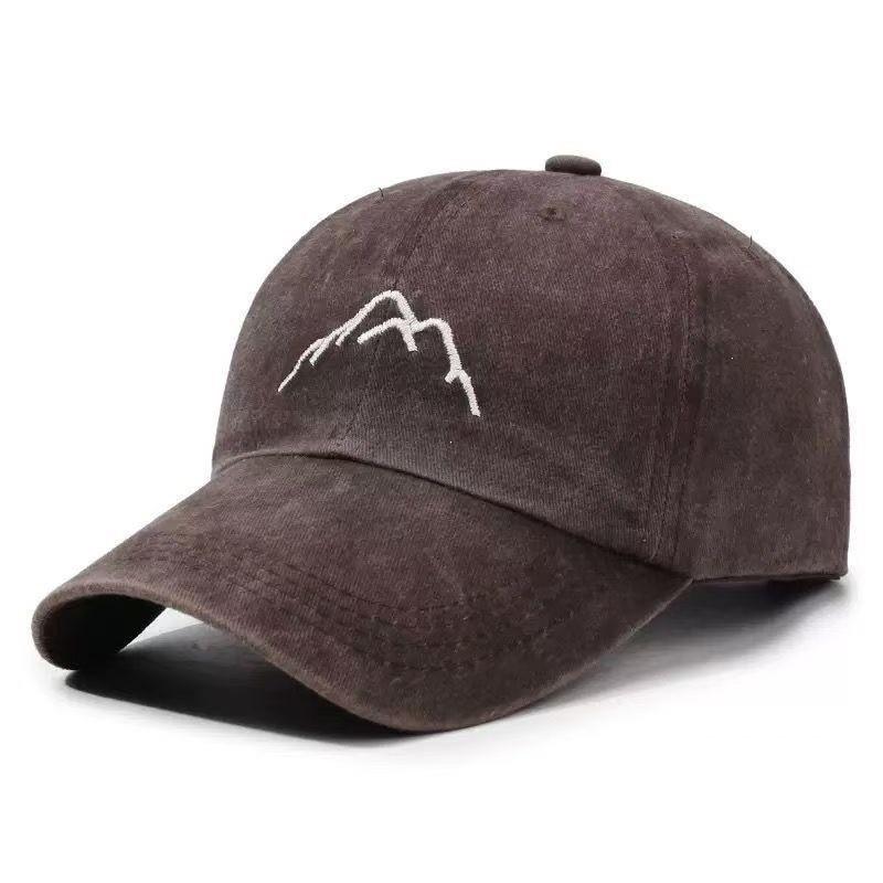 Unisex Distressed Embroidered Cotton Baseball Cap with Soft Brim for Sun Protection