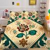 Set Biancheria da Letto Colorato Stampa Fiori 3D King Size Set Copripiumino Donna Set Letto in Poliestere Copri