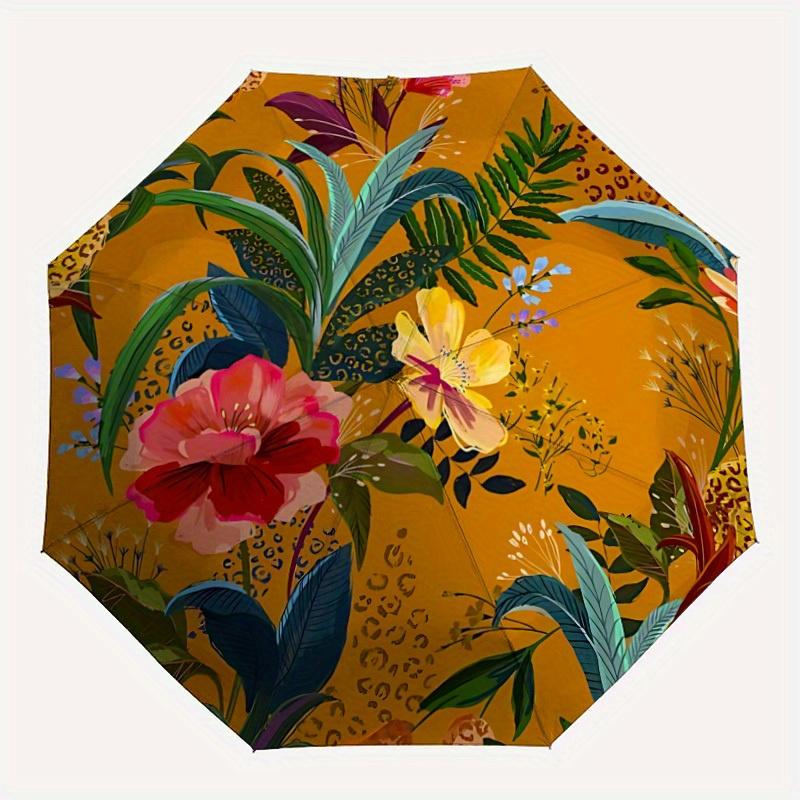 1pc Floral Bouquet Automatic Opening/closing Umbrella with Auto Open/Close, Perfect Gift for Friends, Durable Plastic Handle yy250801173