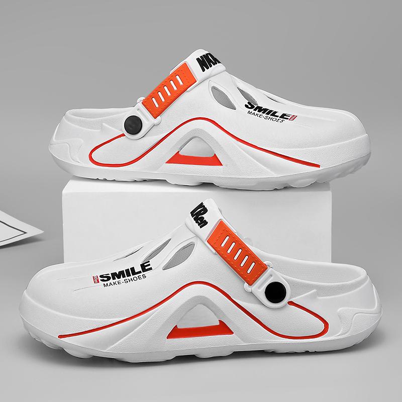 Men's Summer Beach Sandals Unisex Casual Garden Clogs Outdoor Wide Toe Cross Sandals for Ladies Non Slip House Shower Slippers