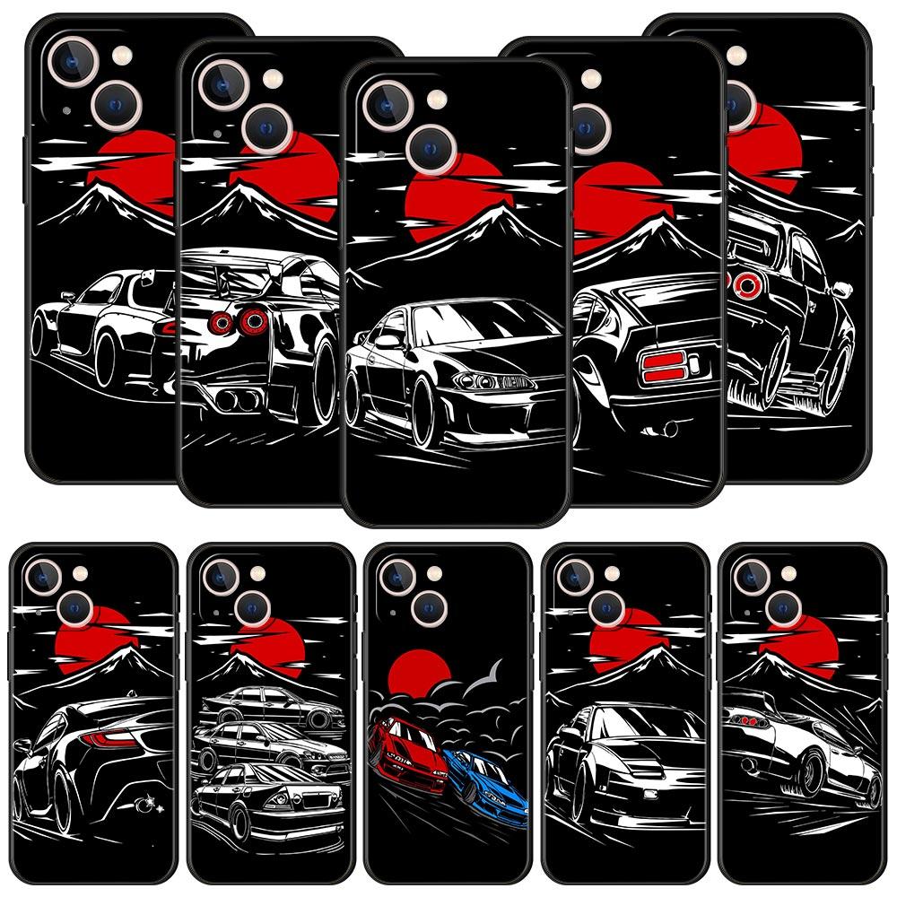 Japonsko JDM Sportovní Auta Muž Muži Pouzdro na Telefon Pro iPhone 11 12 13 15 16 14 Pro Max X XR XS 7 8 Plus SE Luxusní Kryt