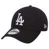 New Era 940 9FORTY Cap with Adjustable One Size Fits LA Baseball Strap, All, Cotton, Cap, Men's/Women's, Gender-Free (Black/White) [Item]