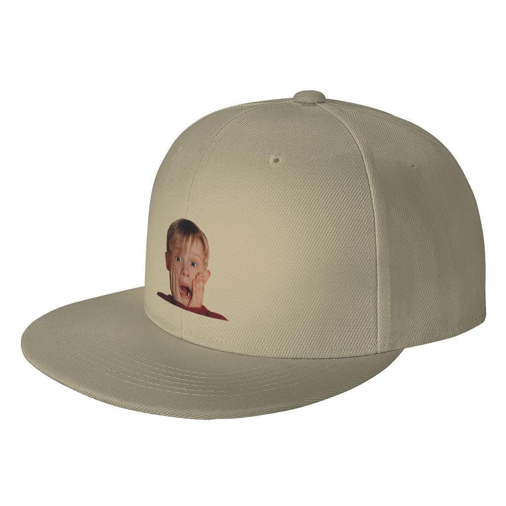 Fashion Classic Kevin McCallister Home Alone Holiday Humor Flat Brim Sun Hat Vintage Washed Denim Hat Visor