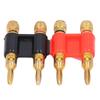 2PCS 2 Way Male Plug Banana Plug 32A 1000V Dual Connection Brass Connectors Stackable Design Stackable Banana Plug