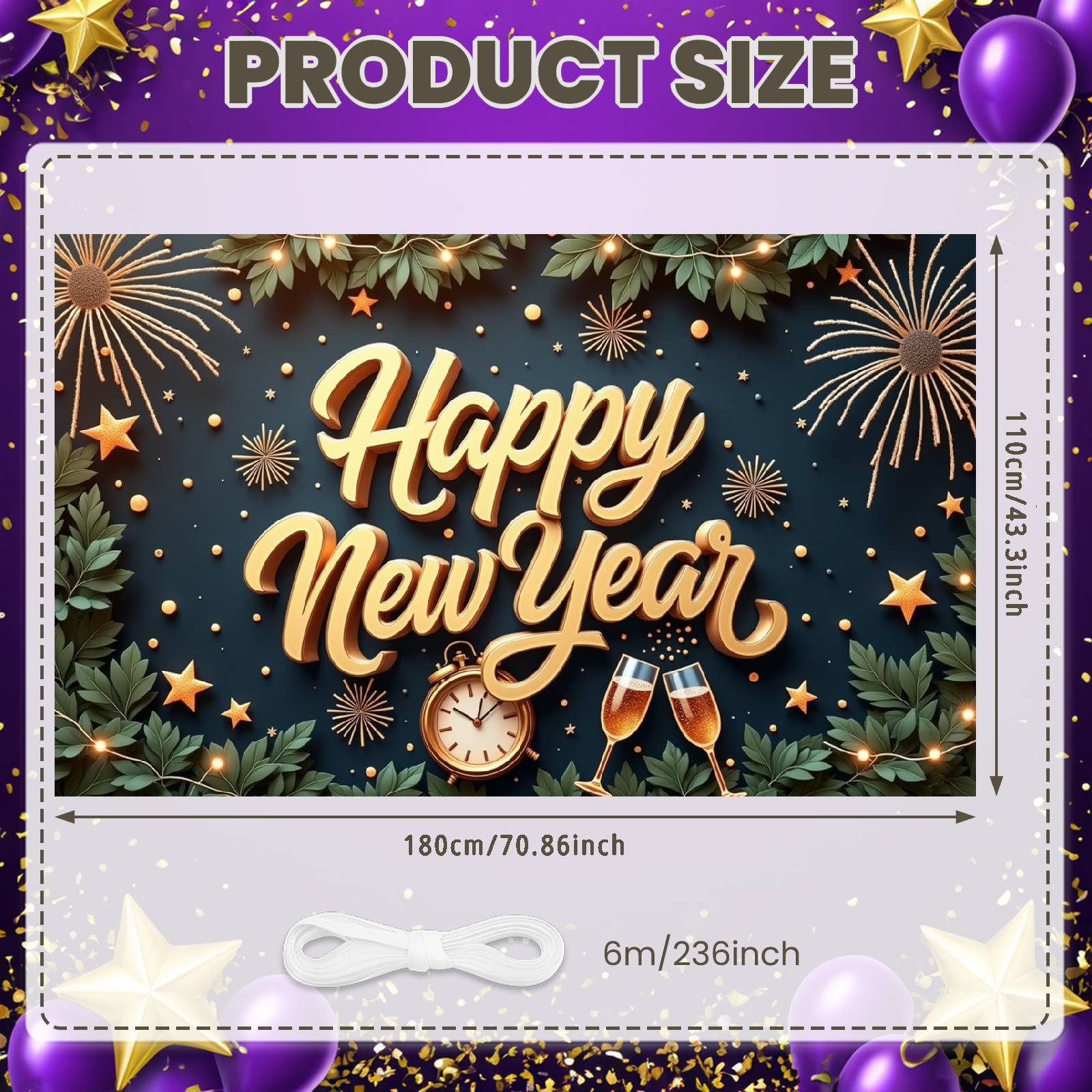 Holiday Background Golden Lettering Celebration Background Festive Holiday Display Champagne Glasses New Year Display For Photo