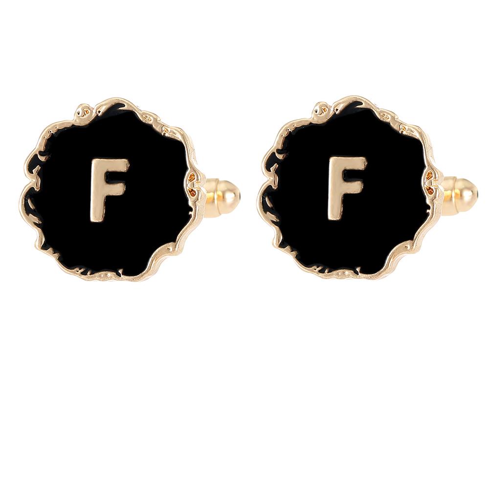 Mens Classic 26 Alphabet Initial Letter Cufflinks A B C D E F G H I J K L M N O P Q R S T U Sleeve ButtonV W X Y Z