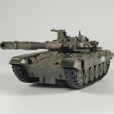 Spray Russian T-90Am Main Battle Tank Alloy Metal Diecast Model Tank Sound & Light Rechargeable Collection Hobby Trendy Toy Boy
