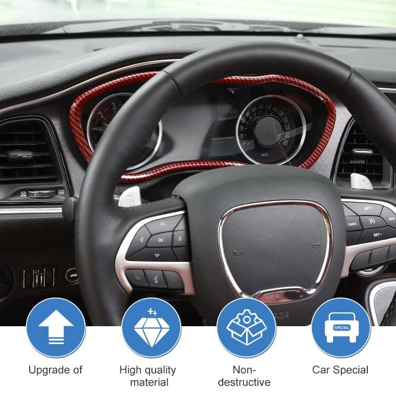 Instrument Panel Decoration Protective Cover For  Dodge Challenger 2015 Up Car Interior Accessories