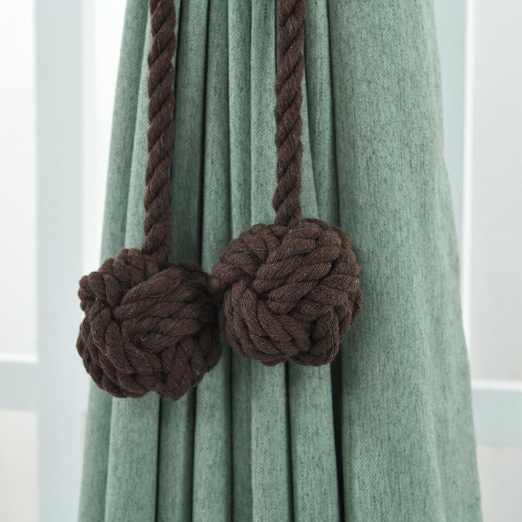 

Solid Hemp Rope String Curtain Hanging Ball Buckle Curtain Tiebacks