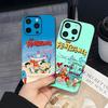 Classic Cartoon The F-Flintstones Phone Case Black Matte Thin Phone Case For iPhone17 16 15 14 13 ProMax
