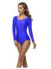 Speerise Damen Langarm-Trikot Spandex Ballett Tanz Bodysuit Rundhalsausschnitt Gymnastikanzug