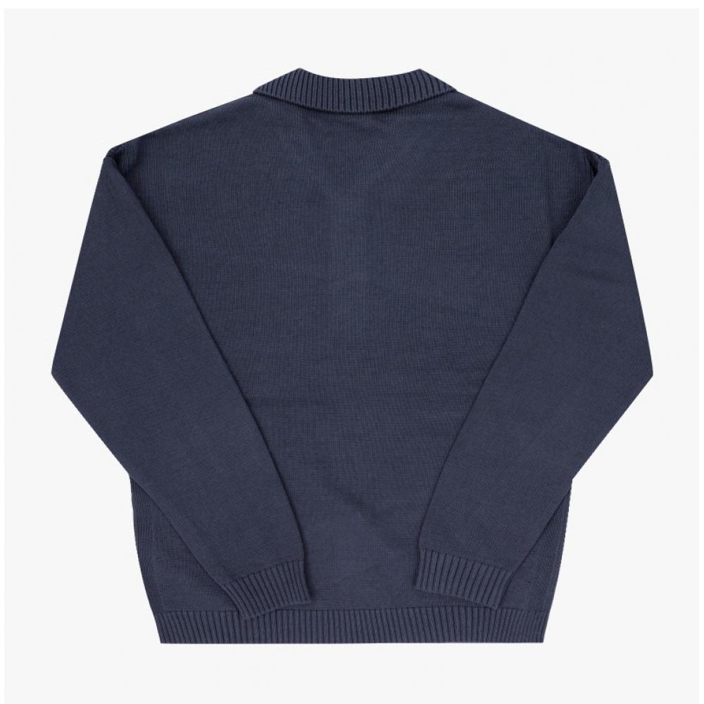 MaiSon KitSune Bold Fox Head Patch Polo Men S Knit Om00202kt1099