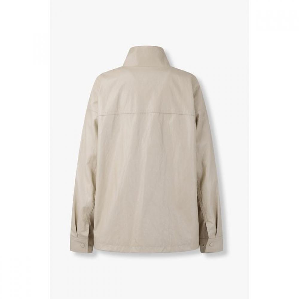 Studio Tomboy Synthetic Leather High Neck Jumper 9176161973