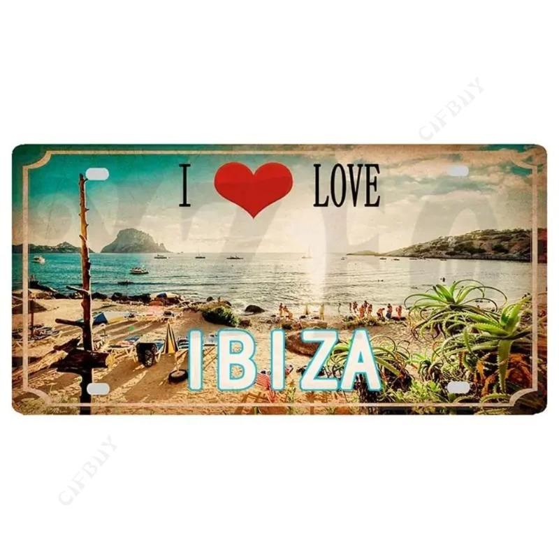 Souvenir Metal License Plate, Custom Auto Sign 15x30cm