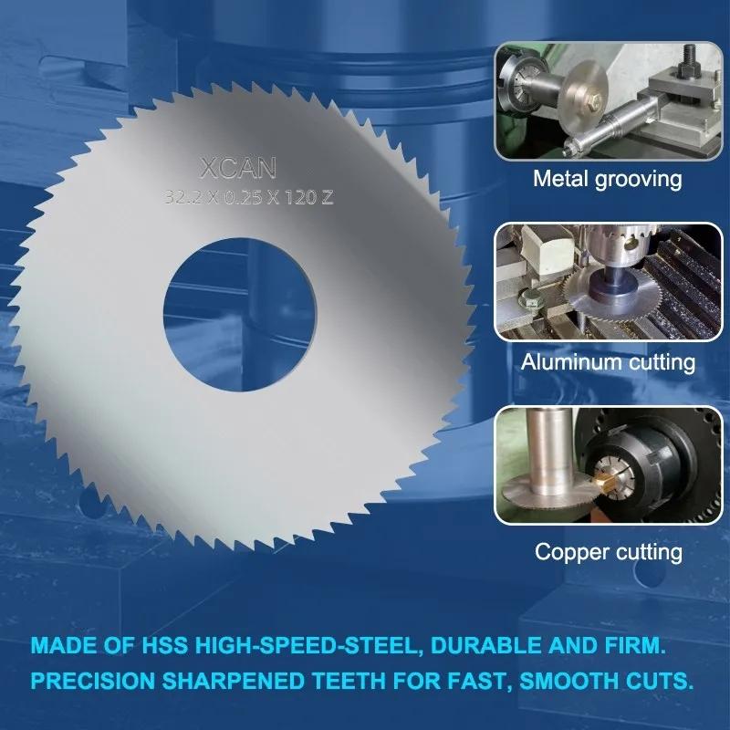 Disc de tăiere circular din oțel HSS W6542 de 60 mm pentru canelare și tăiere, pentru mașină de canelat CNC, unealtă de tăiere metal, oțel, PVC