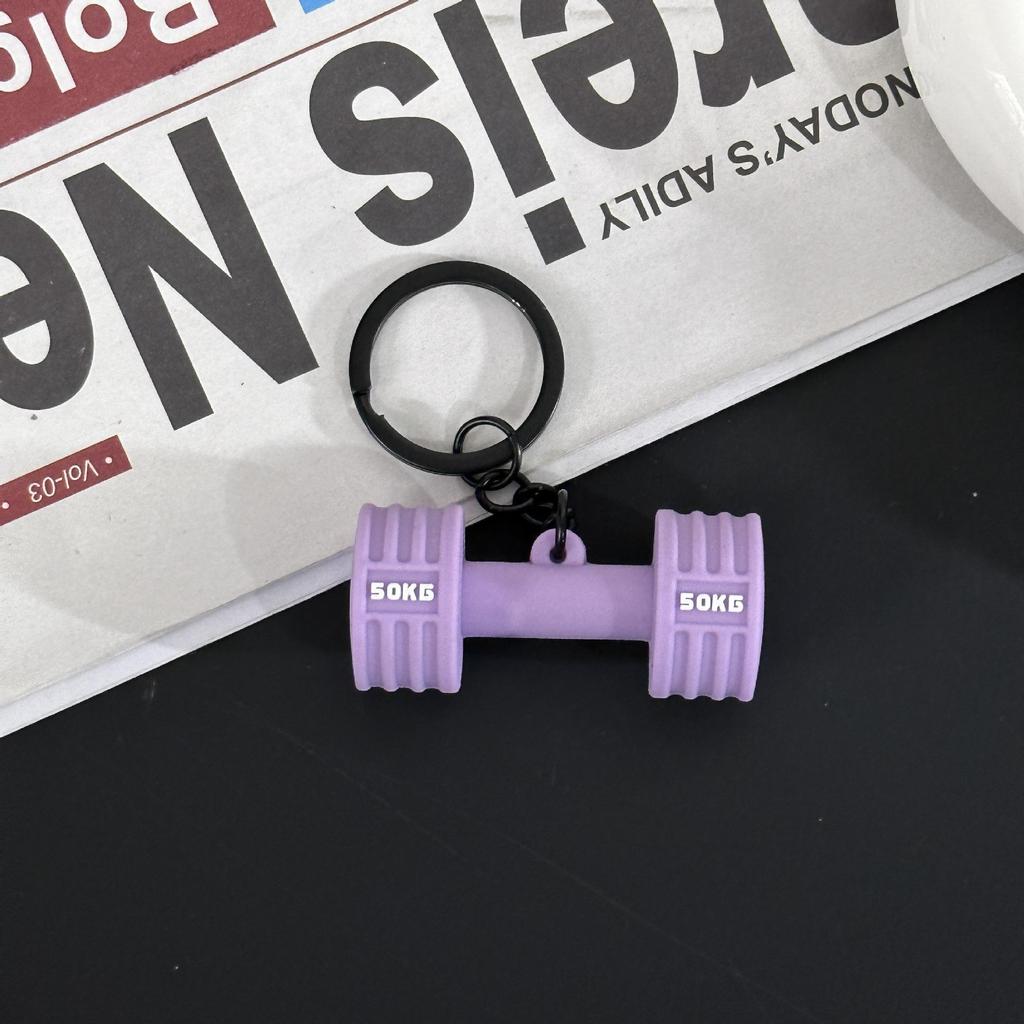 Fitness Series Gummi-Schlüsselanhänger: Hantel- & Kurzhantel-Anhänger für Geschenke