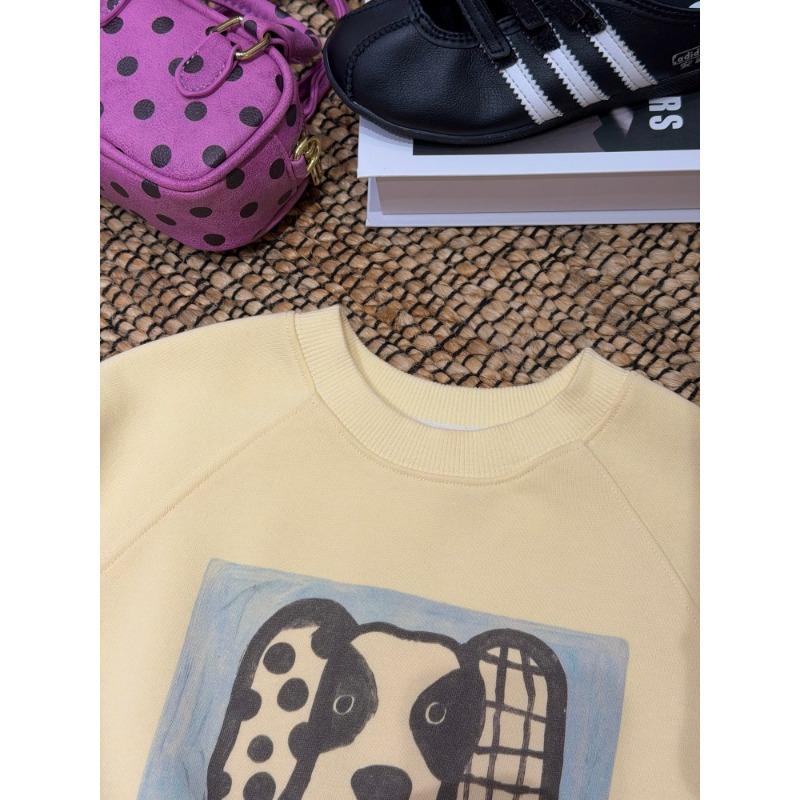 Kids Girls Cute Cartoon Print Casual Loose Round Neck Long Sleeve Pullover Sweatshirt