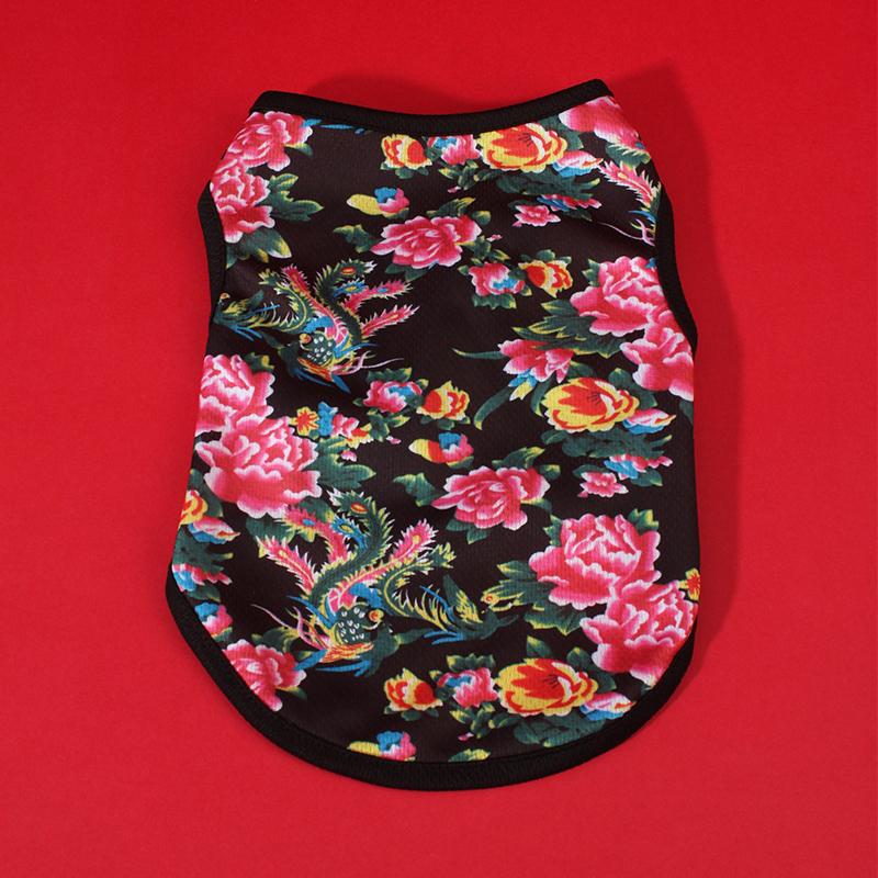 

Жилет для собак Летний сетчатый дышащий китайский стиль Северный Китайский георгин Нелетающая шерсть Ультра крутой Тедди Бишон Фризе Померани XXL