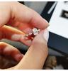 S925 Sterling Silver Color Ring for Women Natural Moissanite Gemstone Jewelry Anillos De Egg Shape Wedding Silver 925 Jewelry