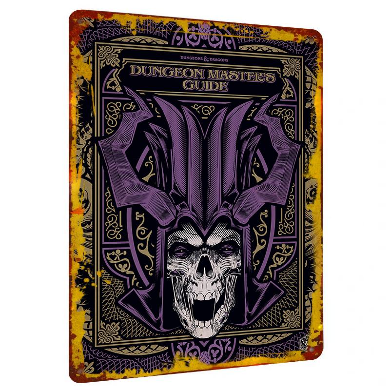 

Dungeons and Dragons Dungeon Masters Guide Artwork Custom Metal Tin Sign for Game Room Wall Decor 20x30cm（7.8x11.8inch）