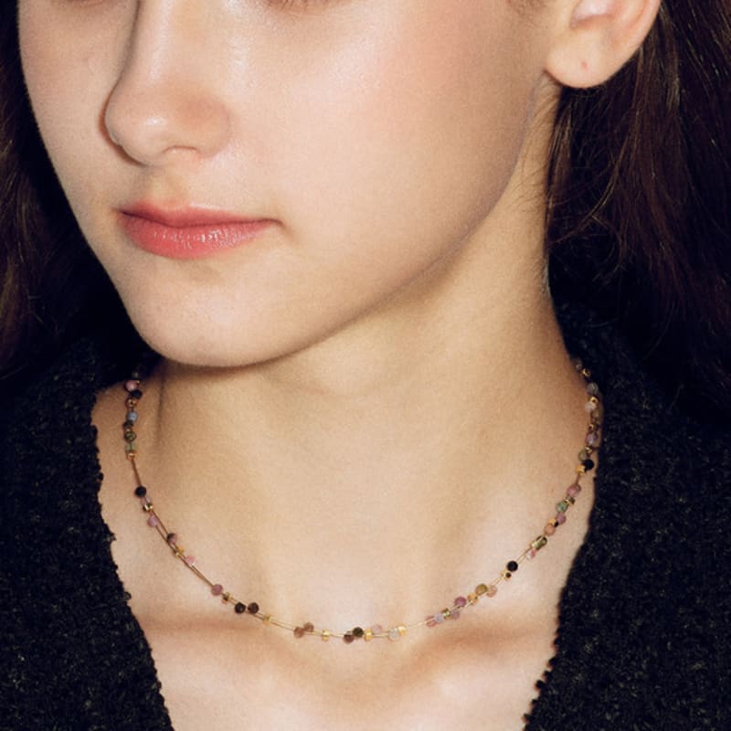 

Les Bijoux Philosophy LB_Color beads gold necklace GOLD_FREE