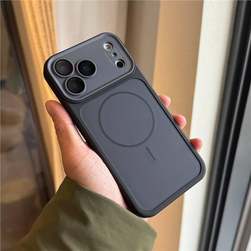 

iPhone 15 Magnetic Color-Block Case: Fits Apple 16, 17 - Drop-Proof, Skin Feel with Large Window iPhone 17
