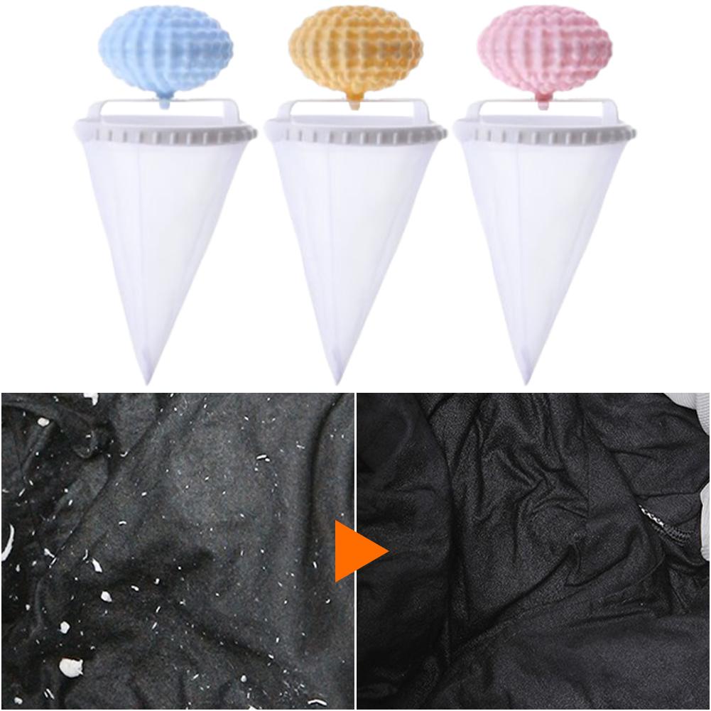 3 Pcs Floating Hair Filtering Mesh Removal Reusable Hair Filter Cleaning Mesh Bag Floating Lint Mesh Bag for Washing Machine