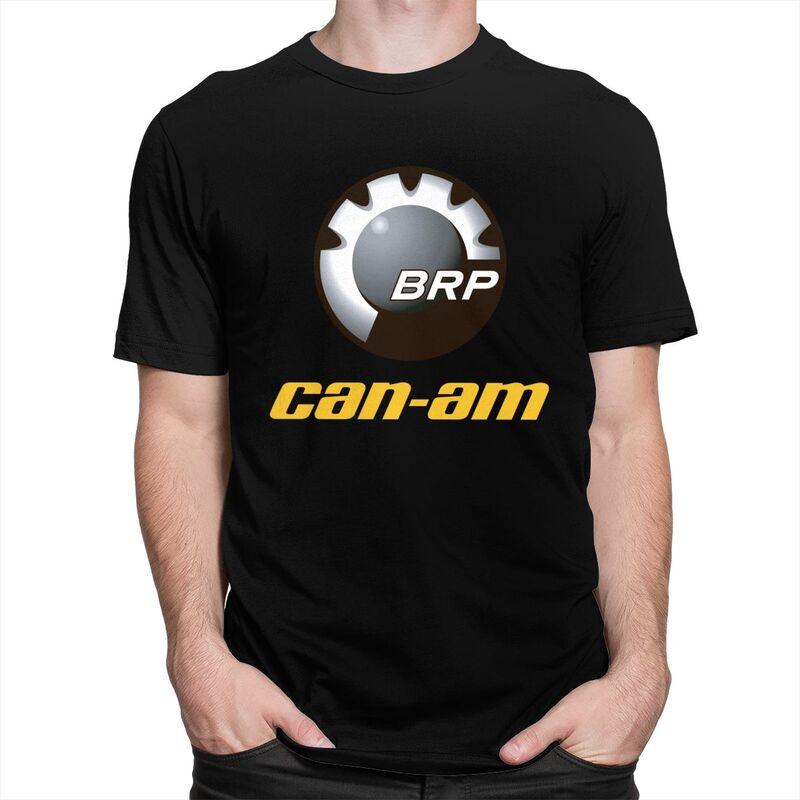 Custom BRP ATV Can Am Logo T Shirt for Men Pure Cotton Tshirt Fashion Tee Short Sleeves Tshirts Loose Fit Clothing