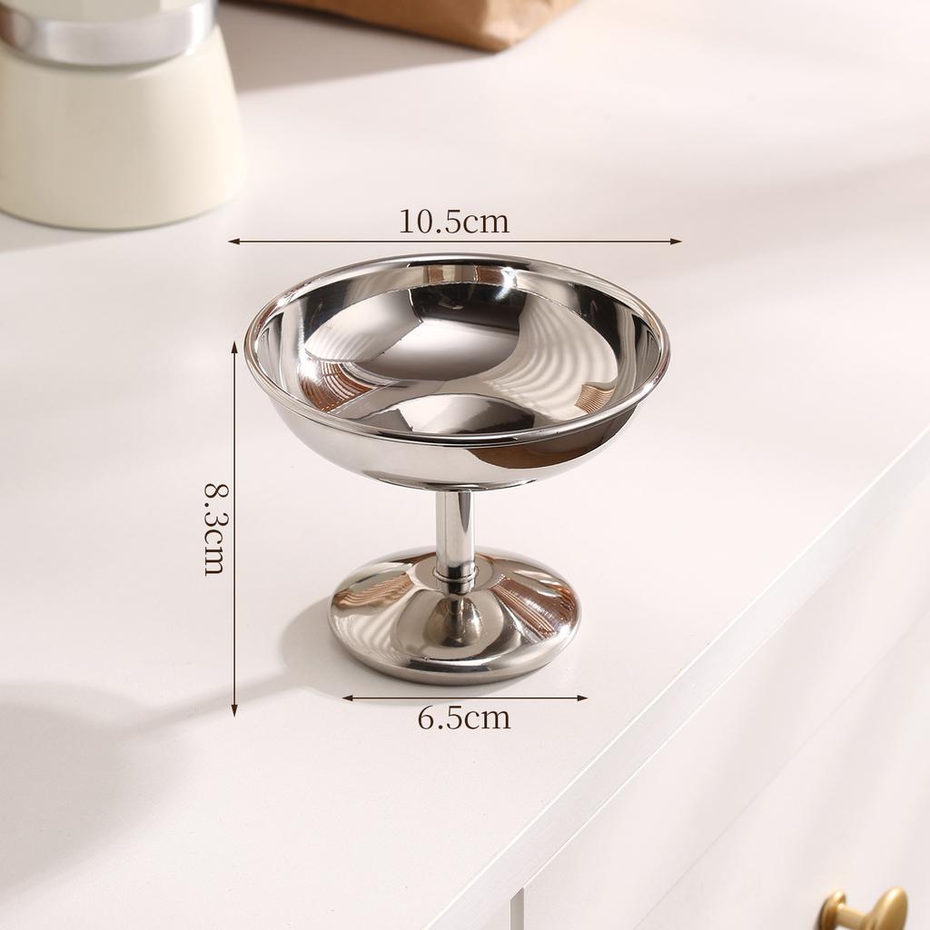 304 Stainless Steel High Footed Cup Hotel Restaurant Ice Cream Cup Bar Dessert Pudding Fruit Salad Bowl