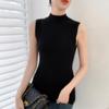Women's 26-Year Cashmere Ribbed Slim-Fit Sleeveless Turtleneck Knit Vest