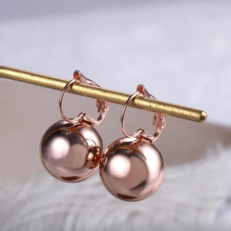 Vintage Big Round Ball Pendant Earrings Women's Concise Daily Earrings  Jewelry Wedding Birthday Accessories Perfect Gift