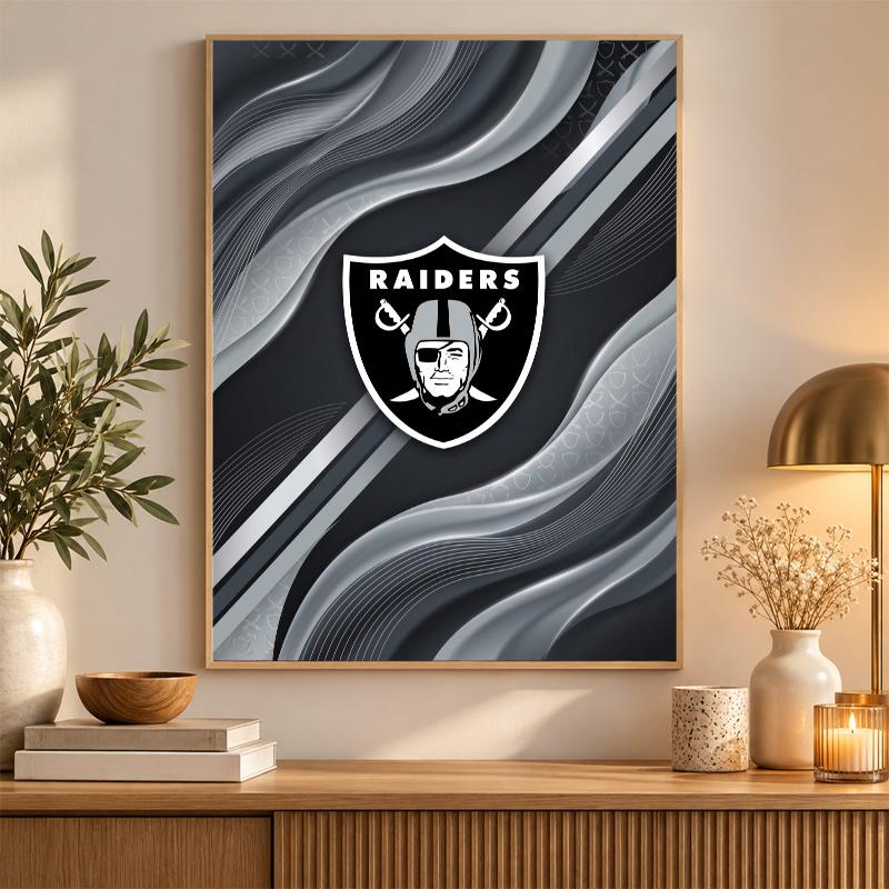 Las Vegas Raiders Diamond Painting Kit 5D Full Drill DIY Diamond Mosaic Wall Art Home Decor