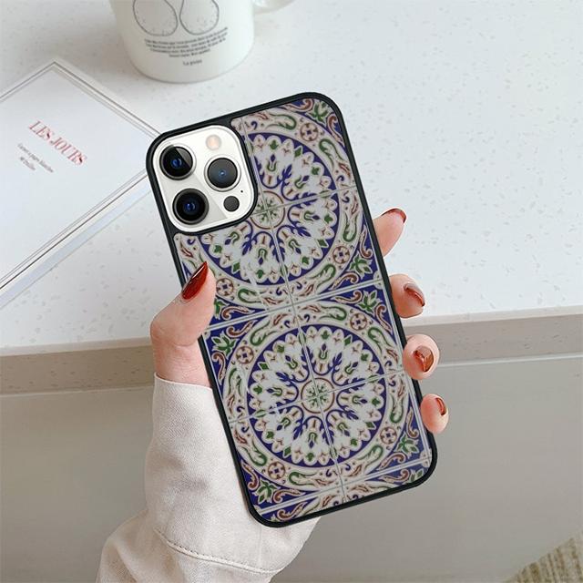 Moroccan Tiles Pattern Phone Case For iPhone 17 Air 14 15 16 13 12 Cover For Apple Pro Max Plus Coque