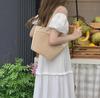 Sac à bandoulière en paille tissée rétro français tendance pour femme - Idéal pour les vacances à la mer et les loisirs à la plage