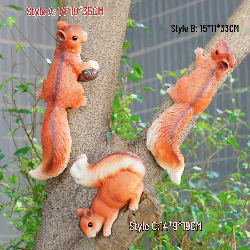Садовая белка Changbaosen Настенный декор 3-предметный набор