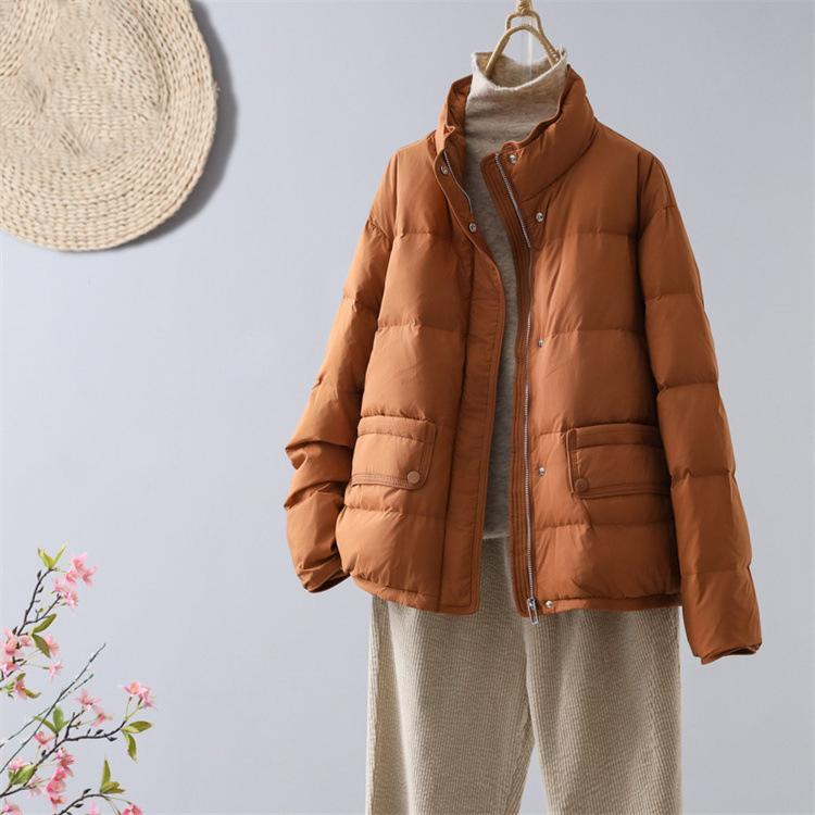 

Down Jacket Women s Winter Loose Casual Windproof Warm Jacket XS оранжевый