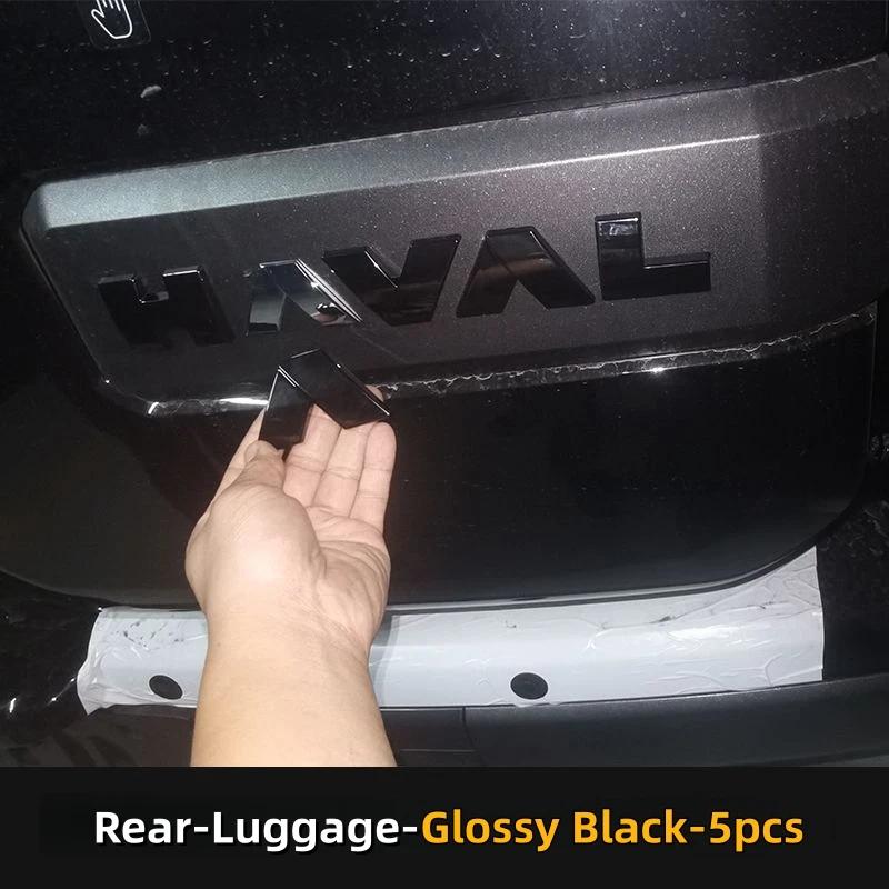 Car Front Network Black Logo Emblems For Great Wall Haval H9 2024 2025 Decorative Sticker Body Decal Exterior Grill Markings