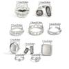 5Pcs Set Goth Crystal Open Ring For Women New Trend Geometric Adjustable Knuckle Rings New Year Party Jewelry Gift