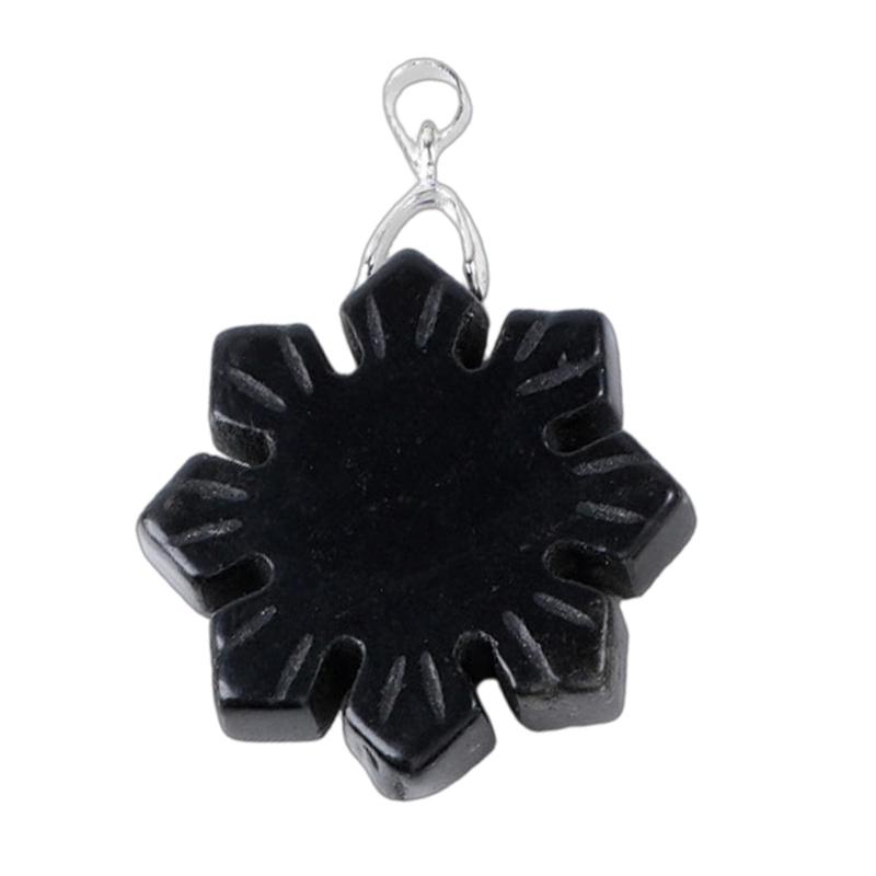 Handcraft Snowflake Agate Necklace Unique Stone Christmas Jewelry Suitable for Everyday Elegant