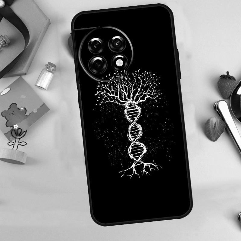 Retro DNA Science Illustration Case For OnePlus 13T 13R 12 12R 15 13 11 10 10T 8T Nord CE 2 3 4 Lite N20 N30 Nord 5 Cover