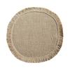 Braided Placemats Heat Resistant Jute Fringe Table Mats Hand Woven Non-Slip Place Mats Tea Cup Pad Indoor Dining Table Decor New