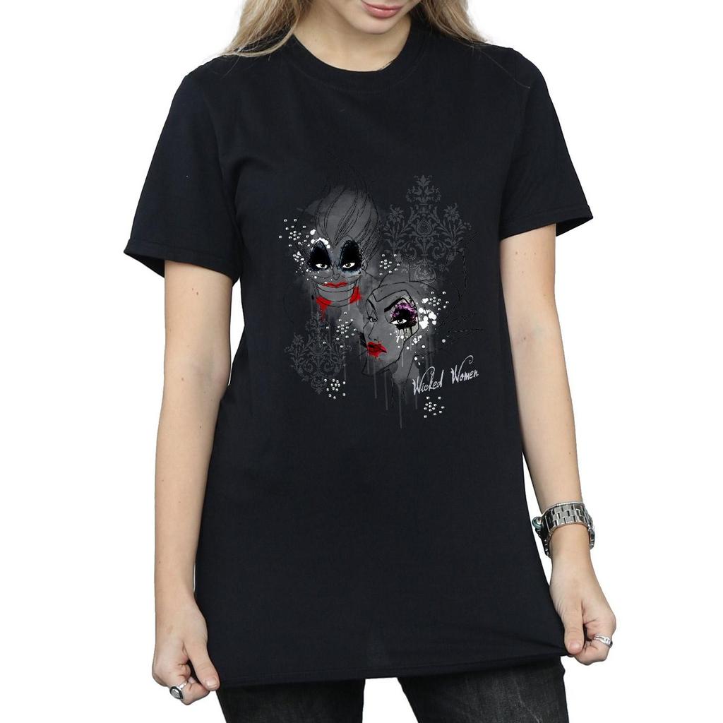 Disney Womens/Ladies Villains Wicked Women Cotton Boyfriend T-Shirt