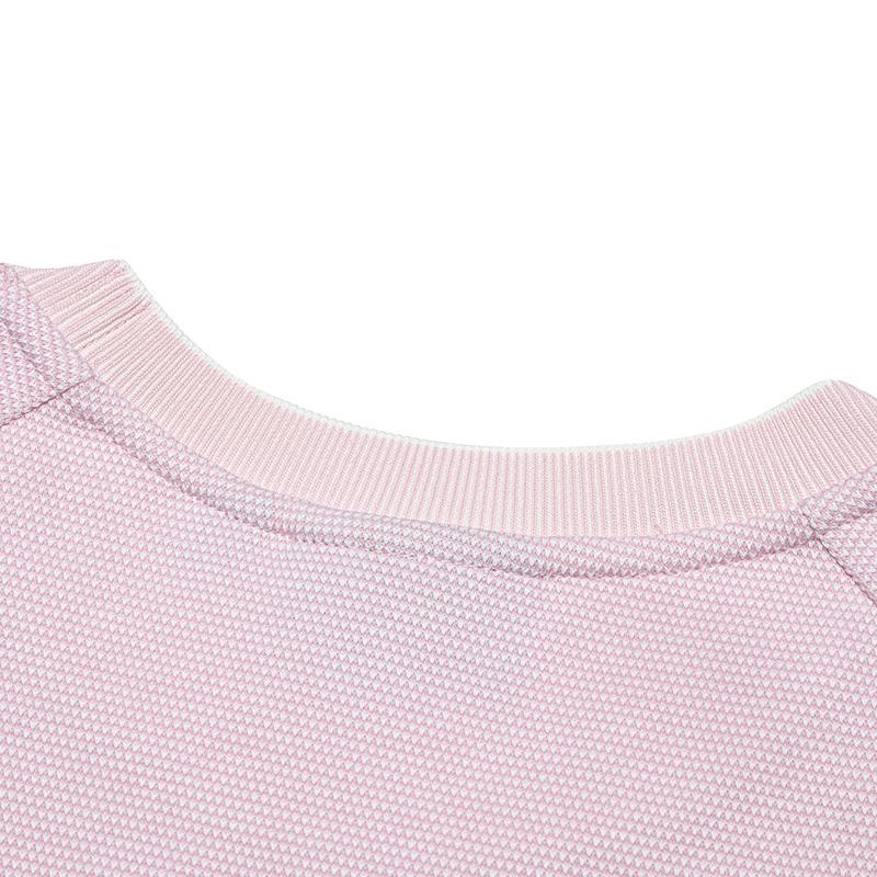 FILA Casual Versatile Knitted Pullover Sweatshirt Women sweatshirt Gray Purple Pink F11W513209FLP