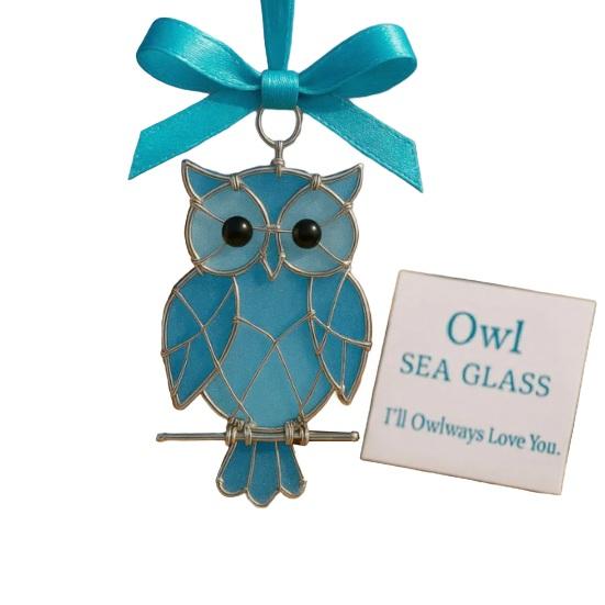 Handcrafted Bird Ornament with Blessing Card Unique Coastal-Inspired Bird Decoration for Christmas Tree And Home Artistic Bird Keepsake