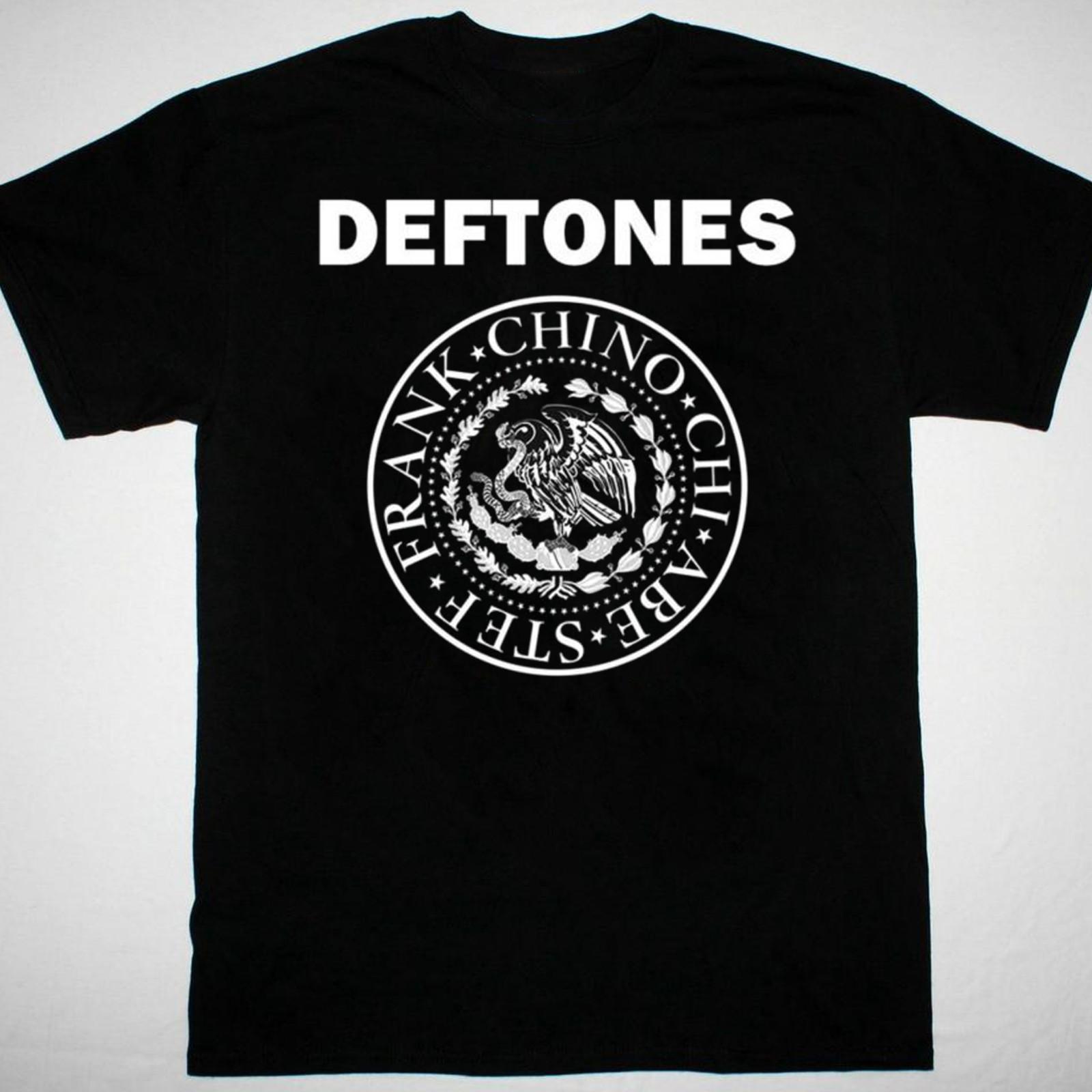 

Гурт Deftones чорна футболка Топи Футболка бавовняна з коротким рукавом Усі розміри S до 4XL 4XL