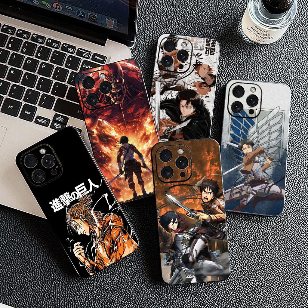 Levi Attack On Titan Eren Jaeger Phone Case for OPPO A80 A18 A16 A40 A17 A15 A38 A78 A79 A54 A57 A12 A60 4G 5G Protective Cover