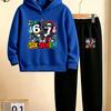 New autumn/winter 2-piece tracksuit set: hooded sweatshirt + long pants, featuring a Halloween-themed SIX SEVEN 67 print.