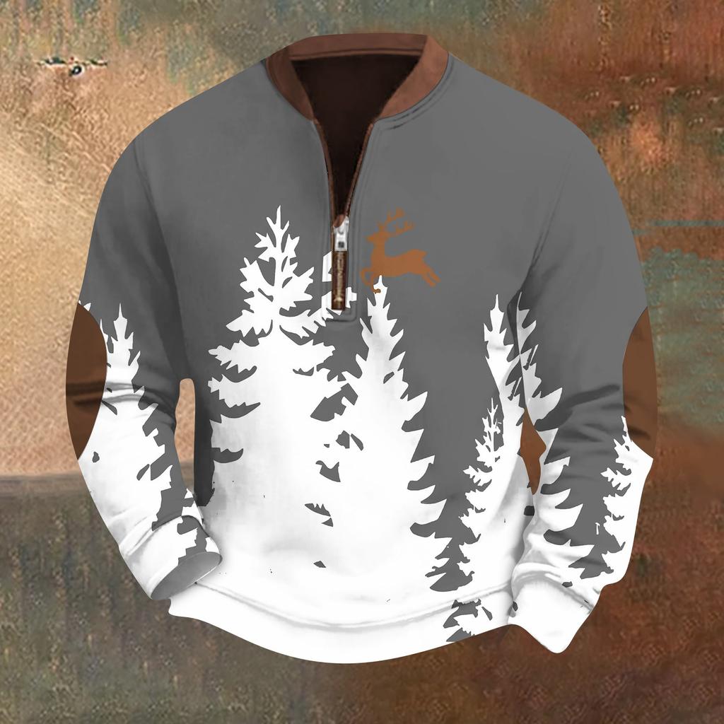 Men's Retro Casual Gradient Printed Sweatshirt