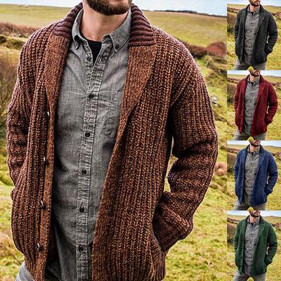 2025 Herren einfarbiger langärmeliger schmal geschnittener Strickpullover