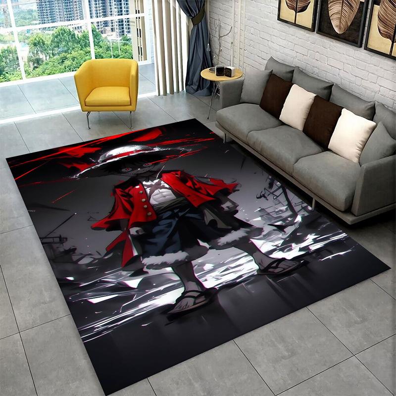 Anime Zoro One P-Piece Kreslený Koberec Rohožka do Herny Ložnice Obývacího Pokojí Pohovky Domácí Dekorace, Dětský Koberec Protiskluzová Podlahová Rohožka